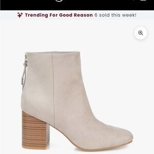 Journee Collection Women's Ankle Boots in Cream